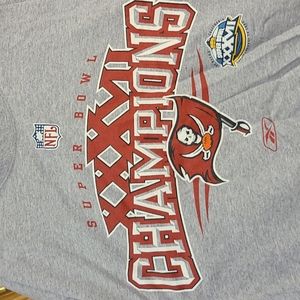 Tampa Bay Bucs 2003 Super Bowl Champions T Shirt Official Reebok Sz M
